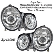 Eagle Eyes Mercedes Benz W210 ( E Class ) 2000 - 2003 Projector Headlamp ( Clear + Chrome )