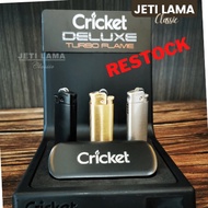 CRICKET DELUXE TURBO FLAME Lighter , Limited set with 3 different color lighter, metal case and disp