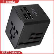 3USB 1Type C Ports International Power Adapter Wall Charger 1500W Max All in One Travel Charger for Europe/ UK USA AUS