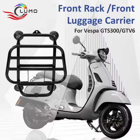 Specific Foldable Front Rack for Vespa GTV6/GTS300, Retro Front Carrier, Vespa Modification Front Lu