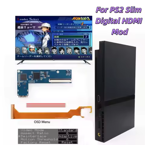 Hispeedido For PS2 Slim Digital to Digital HDMI Kit For PS2 Slim Console Digital HDMI Mod Kit Need S