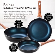 RhInox IH Induction Non Stick Frying pan &amp; Wok pan 3pcs Set(20 + 26 + 28cm)