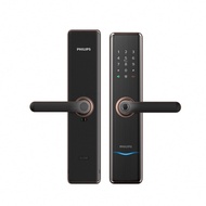 【Philips 飛利浦】EasyKey7300水平式把手智能門鎖-紅古銅 DDL-7300(含基本安裝)