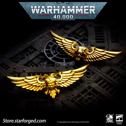 Starforged New Aquila of Sanctuary Wings of Astra Militarum Brooch Warhammer 40K Genuine Game Periph
