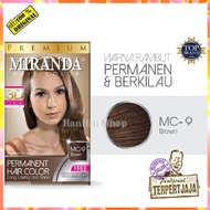 Pewarna Rambut Permanen Aman Original Miranda Hair Color Premium MC-9  Brown Pewarna Rambut Cerah Ca