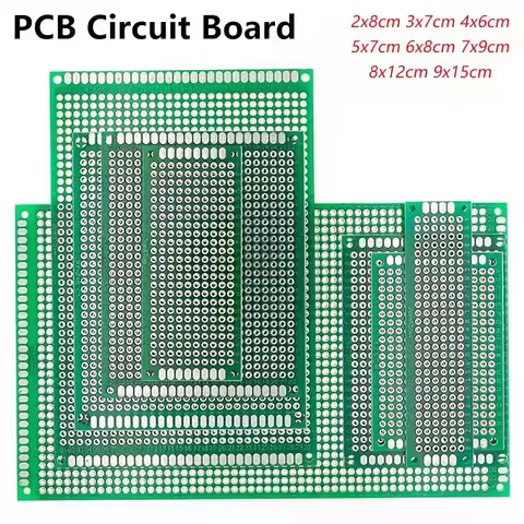 1Pcs Universal PCB Board Double Sided Tin-plated Prototype Board 2x8 3x7 4x6 5x7 6x8 7x9 8x12 9x15cm