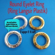 (1pkt/50pcs±)Front and Back Round Eyelet Ring / Ring Langsir Plastik (Model 21)