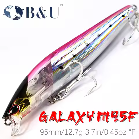 B&U JERK Floating MINNOW Wobbler Slatwater Fishing Lure Minnow Lure Hard Bait Quality Professional D