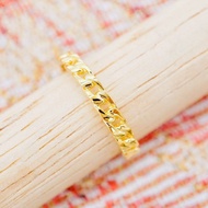 [ 📌พร้อมส่ง ] แหวนโซ่ทองคำแท้ (ทอง37.5%) 💎 ทองคำแท้9K ขายได้ จำนำได้ รับซื้อคืน มีการ์ดรับประกัน [9KPRB207]