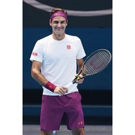 Federer's matching crewneck T-shirt, short sleeves, casual sports fast drying men's competition tenn