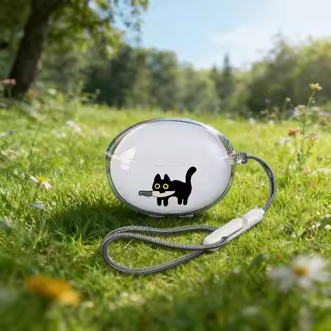 Autumn New Year Cartoon Case for For QCY C30 Ear Clip Bluetooth Headset Transparency Soft TPU For QC