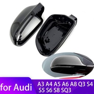Carbon Fiber Look Black Replacement B8 8K  Mirror Cover for Audi A4 S4 A5 S5 A6 S6 A8 S8 Q3 SQ3 A3 D