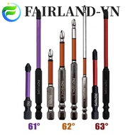 Impact Resistant Magnetic PH2 Cross Screwdriver Bit for Hand Drills HRC61 Degree