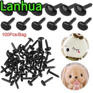 LANHUA 100pcs/bag Stuffed Doll Eyes DIY Plastic Safety Oval Nose 4X5MM/5X7MM Animals Noses Accessori