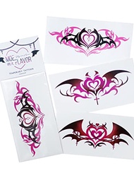 Kawaii Sexy Succubus Womb Temporary Tattoos | Realistic Fake Body Tattoo for Women's Sexy Cosplay (2