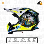 JPX Cross Helmet Motif X46 Orion Black Glossy