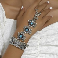 Fashionable ethnic retro Indian Bracelet sparkling accessories drip bracelets ring jewellery set