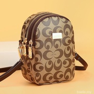 ☁Women's Sling Bag Handphone Bag New fashion vertical litchi pattern zipper multifunctional shoulder diagonal ladies mob