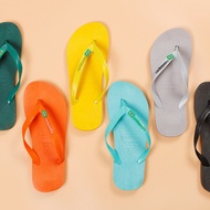 Summer casual outdoor Brazilian Havaianas solid color rubber non-slip men's flip-flops for
