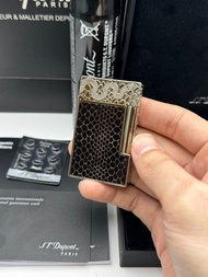 🇫🇷 法國都彭ST Dupont 壬寅綠蛇限定朗聲火機 純銅琺瑯鍍鈀金 打火機