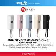 ADAM ELEMENTS VIONTA P5 Pro 5-in-1 Pocket Power Bank 5000mAh
