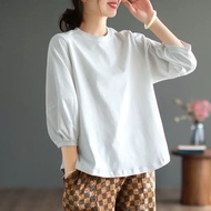 Baju Perempuan Baju T Shirt Women Korean Style Women T-Shirt Plain Shirt Woman Murah Viral Fashion L