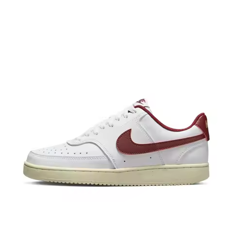 Nike Court Vision 1 Women's Skateboarding Shoes, Retro Style, Classic Sneakers, White/Red