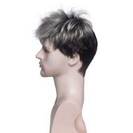 Men's Gradient Short Wig, Synthetic Men's Wig Cover