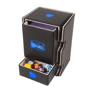 MACH 3 BLACK Deck Box Replica New Version, 100 Double Sleeved Cards & Dice Tray - Black Faux Leather