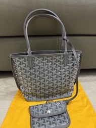 Goyard mini tote 細袋 goyard灰色tote bag 手袋 附小包包