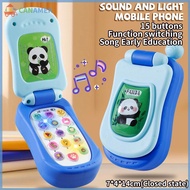 CANAMEK Cartoon Simulation Flip Phone Educational Music Phone Toy Toddler Education Early Voices Toy