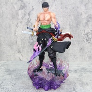 Excellent 33cm tall haki effect Zoro One Piece model