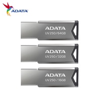 USB ADATA ของแท้ UV250แฟลชไดร์ฟ64GB 32GB 16GB USB 2.0 Pendrive โลหะหน่วยความจำ U Disk สำหรับ PC