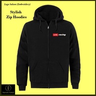 Zipper Hoodie Jacket Aprilia Logo Casual Racing Classic Sportswear Streetwear Sulam Embroidery FKLFK