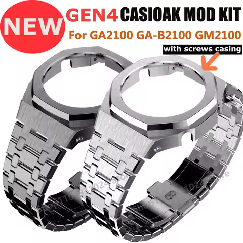 New Gen4 For Casioak GA2100 Stainless Steel Case & Watch Strap Replacement Mod Refit Kit GAB2100 GM2