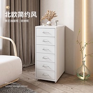 💘&amp;Ikea Drawer Storage Cabinet Multi-Layer Gap Cabinet Household Narrow Table Chest of Drawer Iron Bedside Table with Loc