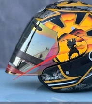 หมวกกันน็อคอุปกรณ์เสริมสำหรับหมวกกันน็อค Arai 3/4 Sz-ram3 เลนส์ Hermonza หมวกกันน็อค ไวเซอร์ สีดำ ใส