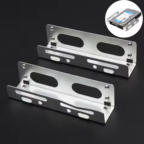 2-set 3.5 to 5.25 Desktop Hard Drive Bracket Caddy - Optical Drive Expansion Rack for SSD M.2 HDD In