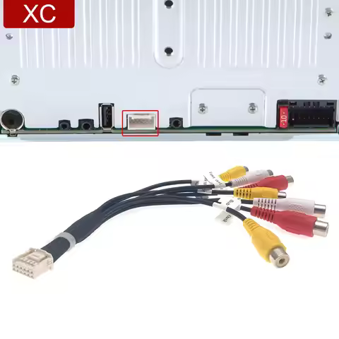 12Pin Car Radio Audio RearView Camera Cable for PIONEER AVH240EX AVH241EX DMH130BT DMH240EX 241EX DM
