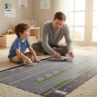 Sunnimix 1:400 Aircraft Airport Background Board Waterproof Airport Diorama Mat Easy to Clean