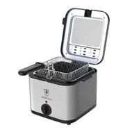 Electric Deep Fryer With Stainless Steel Basket 2.5L Mechanical Oil Fryer Temperature Knob Fried Fryer