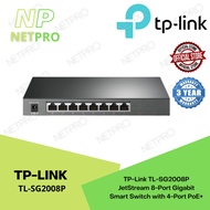 TP-Link TL-SG2008P JetStream 8-Port Gigabit Smart Switch with 4-Port PoE+