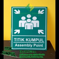 Assembly Point Sign Assembly Point Acp Size - 30cm x 25cm