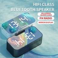 Wireless Bluetooth Speaker LED Alarm Clock Portable Mini Speaker