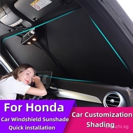 【In stock】Car Windshield Sunshade for Honda Odyssey Vezel CRV HR-V BR-V Jazz Accessories Front Shading Sun Protection Car Interior Shading Plate R4OL