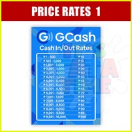 ◠  ● ❥ GCash Cash-in Cash-out Rates Signage