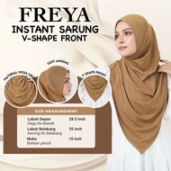 INSTANT SARUNG FREYA MOSCREPE SOFT AWNING VSHAPE DESIGN HIJAB,BAWAL SHAPE HIJAB,