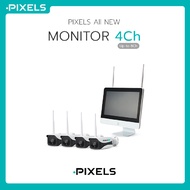 [ฟรี ฮาร์ดดิสก์ HDD 1 TB ] ALL NEW X SERIES MONITOR 4CH กล้องวงจรปิดไร้สาย PIXELS รุ่นมอนิเตอร์ มาพร