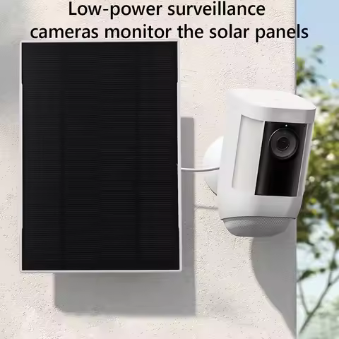 3W 6V Solar Charger 360° Adjustable Wall Mount Solar Panel Charger Micro USB+Type-C Solar Cells for 
