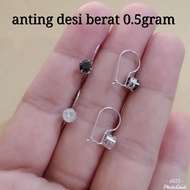 CHILDREN'S EARRINGS EYES WEIGHT 0.5gR PERA 925 WHITE GOLD PLATED ATGB